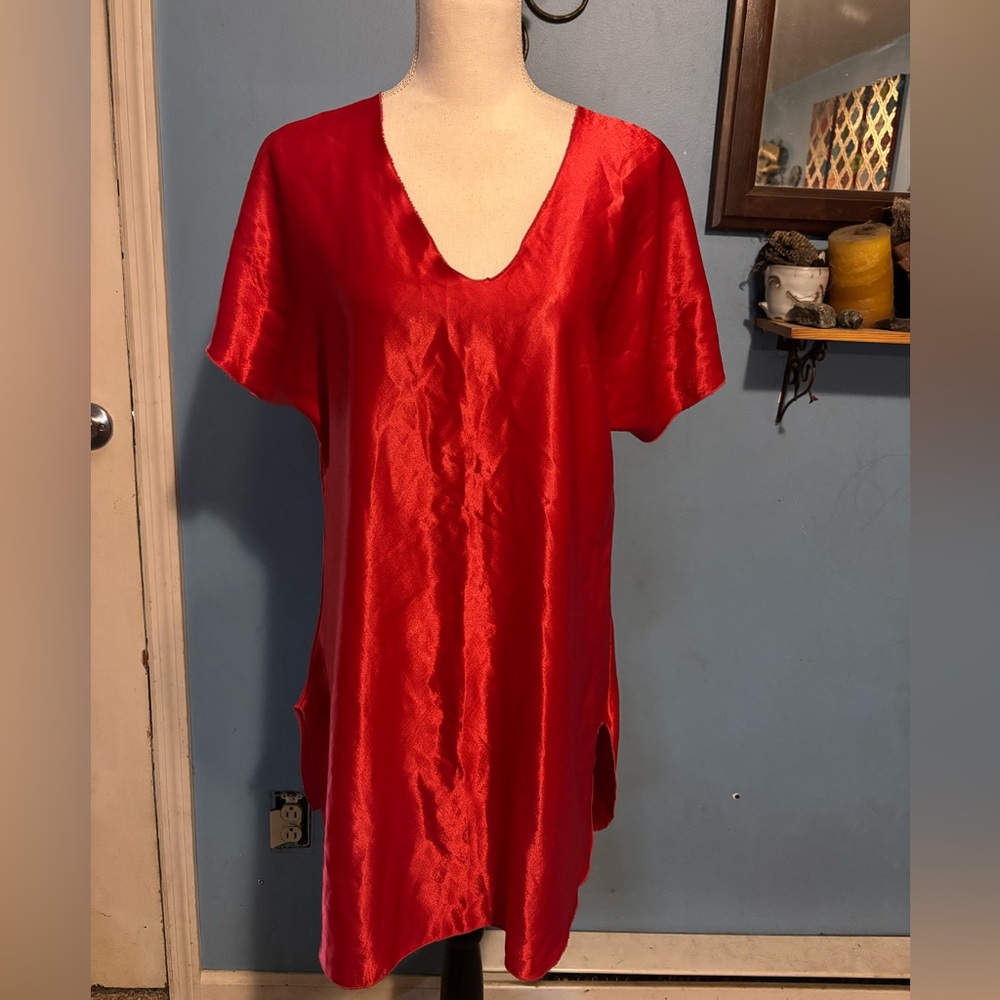 Vintage, Sterling Sophisticates, Red Satin, Nightgown